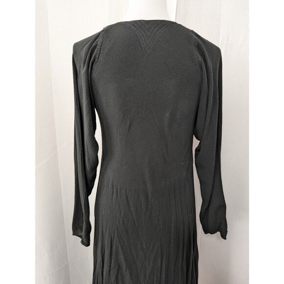 STUNNING HEAVY COTTON GOTH STYLE FULL 360° SKIRT FULL, MAXI LENGTH DRESS! SZ S/M - Picture 6 of 8